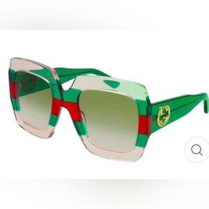 Luxury Gucci GG0178S Oversized Square Sunglasses